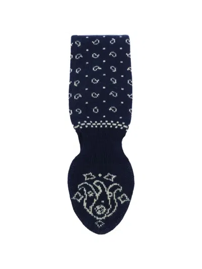 Live Intarsia-knit Bandana Scarf In Blue