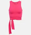 Live The Process Ballet Wrap Top In Dragon Fruit