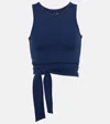 Live The Process Ballet Wrap Top In Lapis