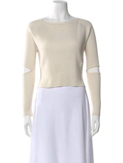 Pre-owned Live The Process Bateau Neckline Sweater In Neutral