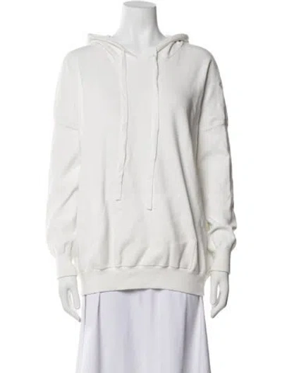 Pre-owned Live The Process Crew Neck Long Sleeve Hoodie In White