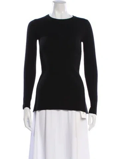 Pre-owned Live The Process Crew Neck Long Sleeve Top In Black