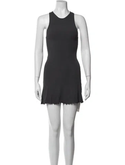 Pre-owned Live The Process Crew Neck Mini Dress In Grey