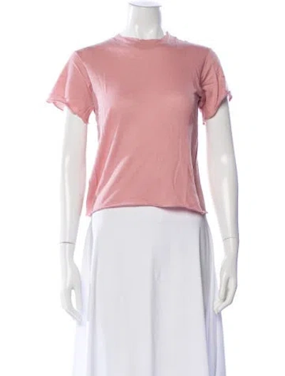 Pre-owned Live The Process Crew Neck Short Sleeve T-shirt In Pink