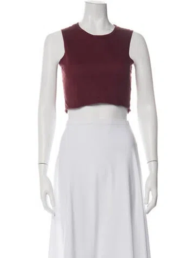 Pre-owned Live The Process Crew Neck Sleeveless Crop Top In Black