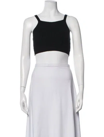 Pre-owned Live The Process Crew Neck Sleeveless Sports Bra In Black