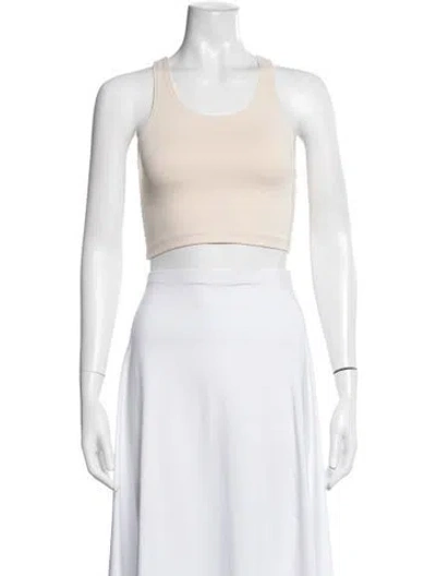 Pre-owned Live The Process Crew Neck Sleeveless Sports Bra In Neutrals