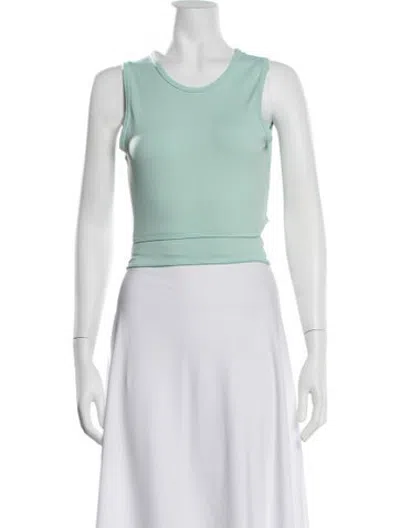 Pre-owned Live The Process Crew Neck Sleeveless Top In Green