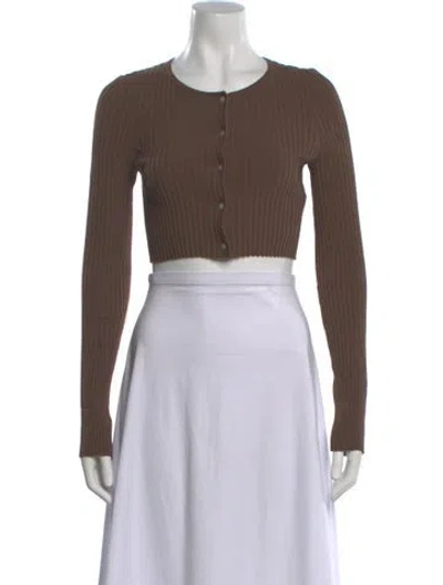 Pre-owned Live The Process Crew Neck Sweater In Brown