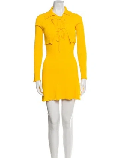 Pre-owned Live The Process Dress Set In Yellow