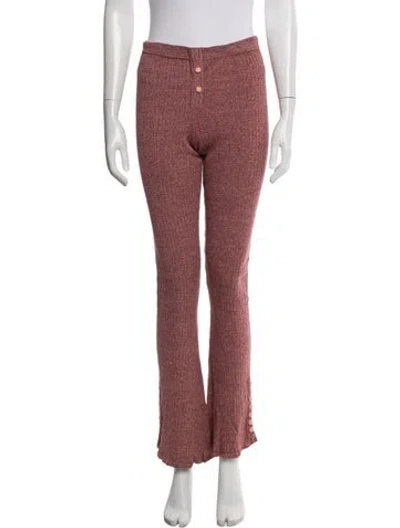 Pre-owned Live The Process Flared Pants In Red