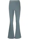 Live The Process Jaya Ribbed Flared Trousers In Blue