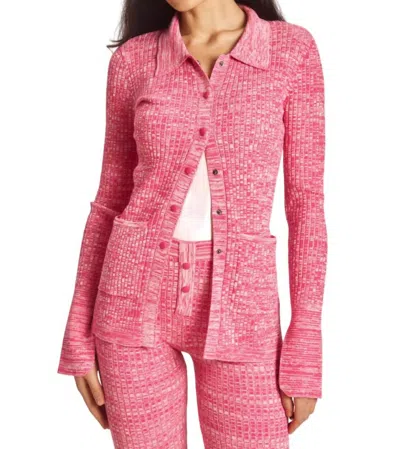 Live The Process Marl Cardigan In Dragon Fruit Marl In Multi