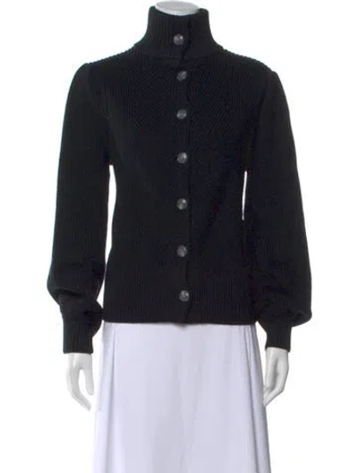 Pre-owned Live The Process Merino Wool Mock Neck Sweater In Black