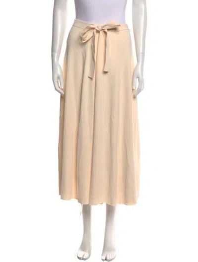 Pre-owned Live The Process Midi Length Skirt In Neutral