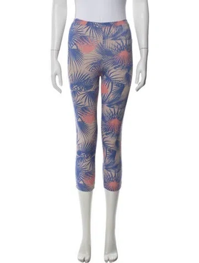 Pre-owned Live The Process Nylon Floral Print Lounge Set In Purple