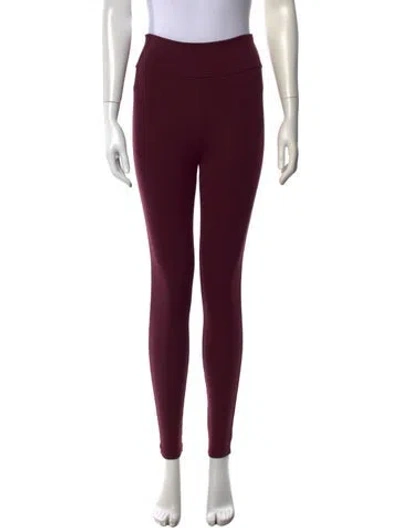 Pre-owned Live The Process Nylon Skinny Leg Pants In Burgundy