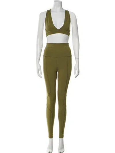 Pre-owned Live The Process Pant Set In Green