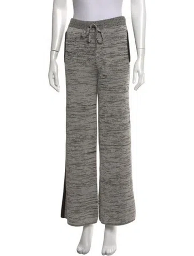 Pre-owned Live The Process Patterned Wide Leg Pants In Grey