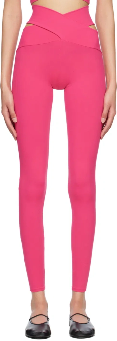 Live The Process Pink Orion Sport Leggings In Dragon Fruit B4