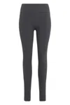 Live The Process Ribbed Elastic Leggings In Gray