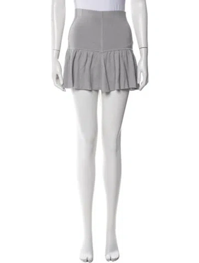 Pre-owned Live The Process Ruffle Embellishment Mini Skirt In Gray