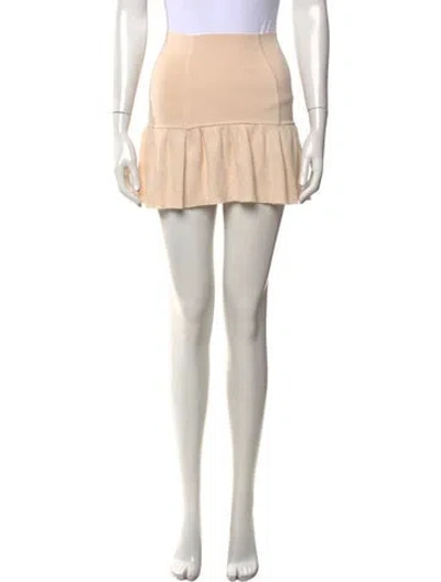 Pre-owned Live The Process Ruffle Embellishment Mini Skirt In Neutrals