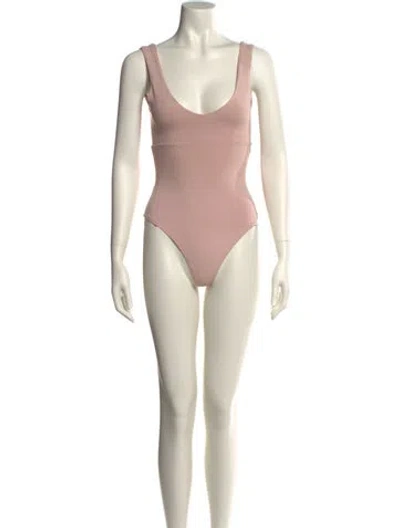 Pre-owned Live The Process Scoop Neck Sleeveless Bodysuit In Neutral