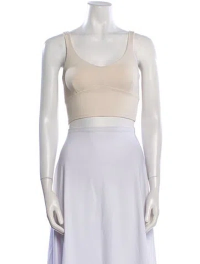 Pre-owned Live The Process Scoop Neck Sleeveless Crop Top In Purple