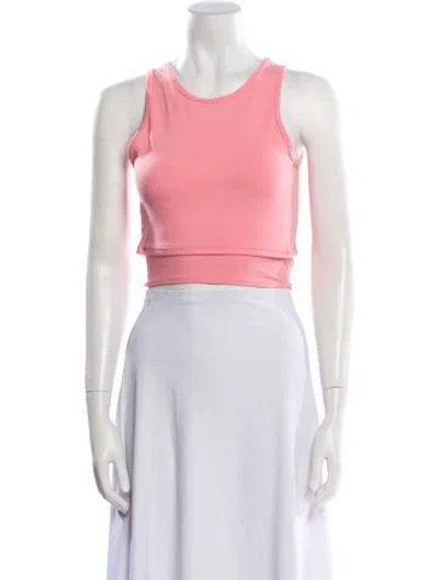 Pre-owned Live The Process Scoop Neck Sleeveless Crop Top In Red