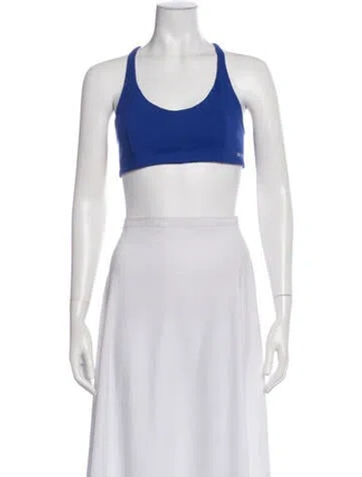 Pre-owned Live The Process Scoop Neck Sleeveless Sports Bra In Blue