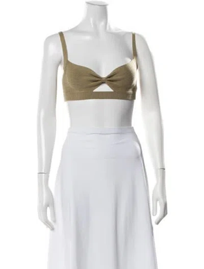 Pre-owned Live The Process Scoop Neck Sleeveless Sports Bra In Brown