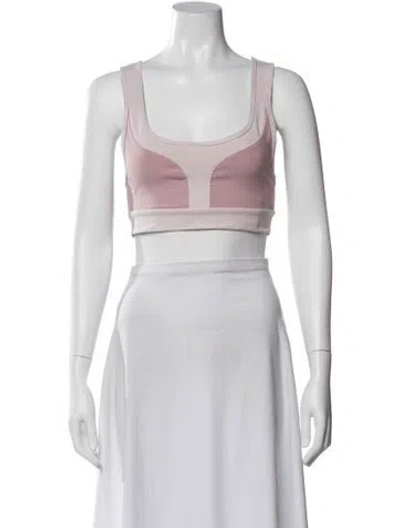 Pre-owned Live The Process Scoop Neck Sleeveless Sports Bra In Pink