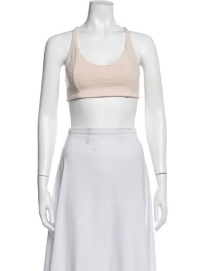 Pre-owned Live The Process Scoop Neck Sleeveless Sports Bra In Pink