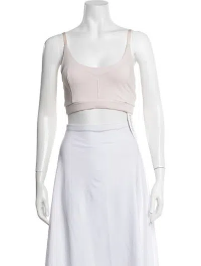 Pre-owned Live The Process Scoop Neck Sleeveless Sports Bra In Pink