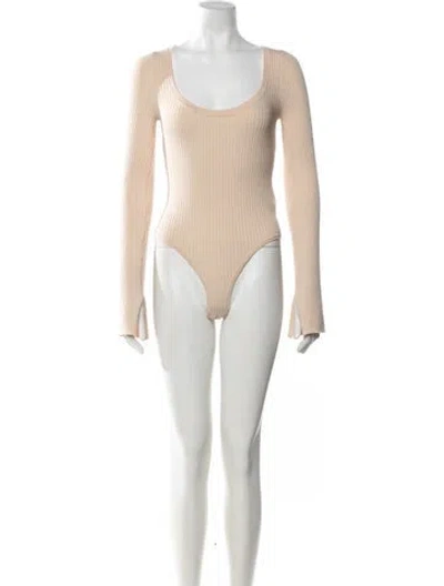 Pre-owned Live The Process Scoop Neck Sweater In Neutrals