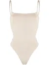 Live The Process Senti Open-back Leotard In Neutrals