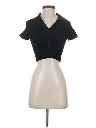 Pre-owned Live The Process Short Sleeve Turtleneck In Black