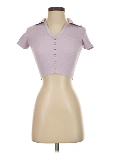 Pre-owned Live The Process Short Sleeve Turtleneck In Pink