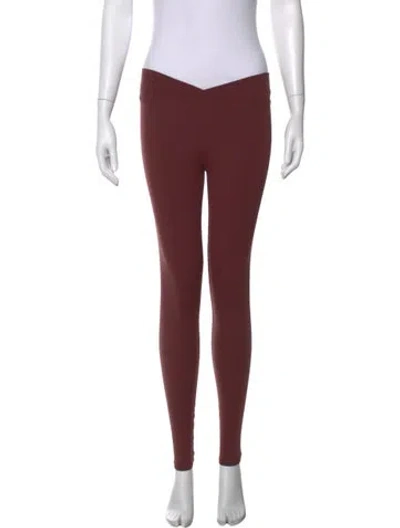Pre-owned Live The Process Skinny Leg Pants In Burgundy
