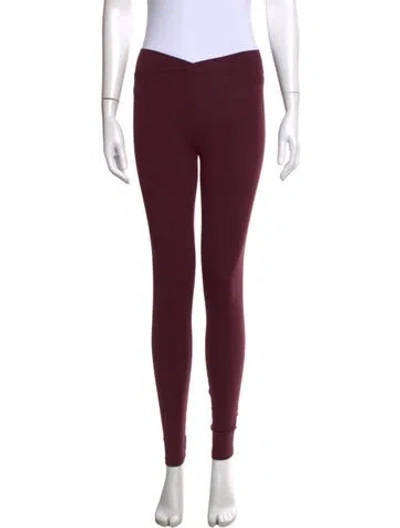 Pre-owned Live The Process Skinny Leg Pants In Burgundy