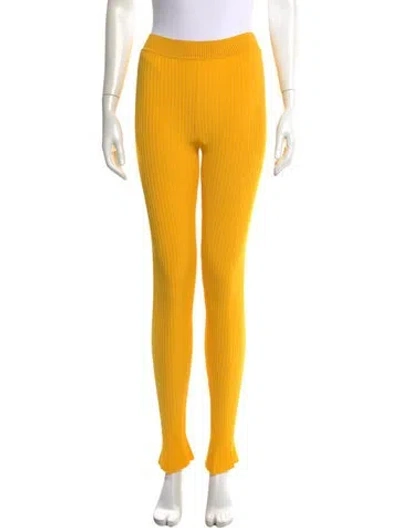 Pre-owned Live The Process Skinny Leg Pants In Yellow