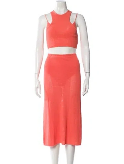 Pre-owned Live The Process Skirt Set In Orange