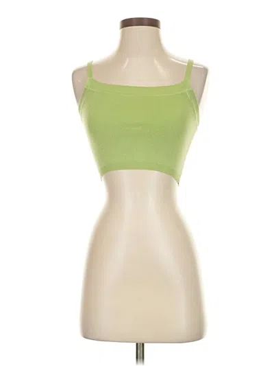 Pre-owned Live The Process Sleeveless Top Green Strapless Neckline Tops