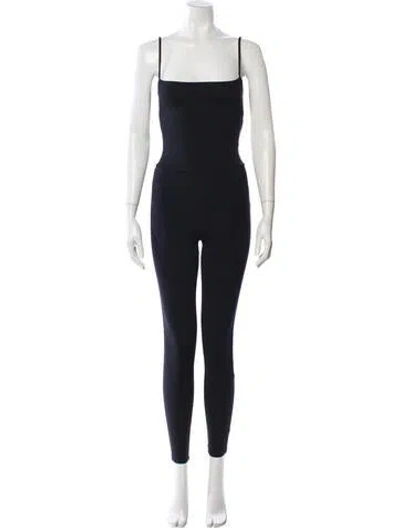 Pre-owned Live The Process Square Neckline Jumpsuit In Gray
