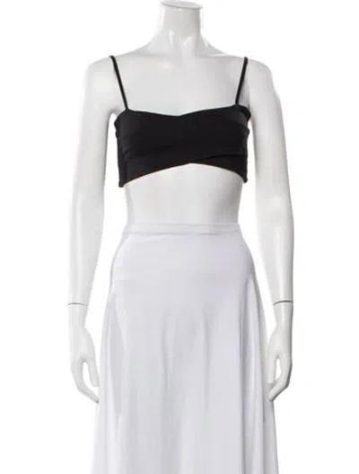 Pre-owned Live The Process Square Neckline Sleeveless Crop Top In Brown