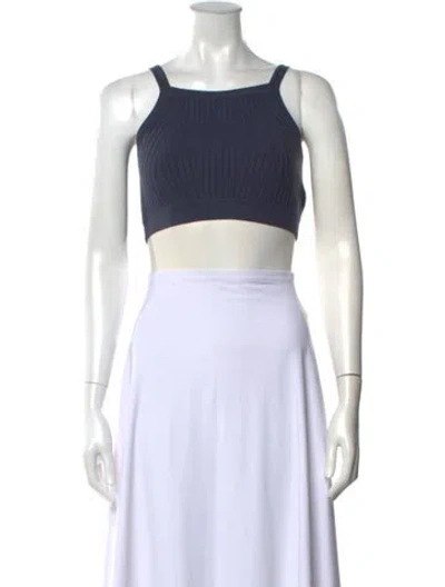 Pre-owned Live The Process Square Neckline Sleeveless Sports Bra In Black