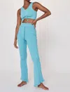 Live The Process Super Flare Pant In Aqua In Blue