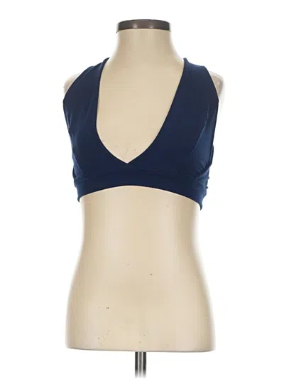 Pre-owned Live The Process Tank Top Blue Halter Neckline Tops