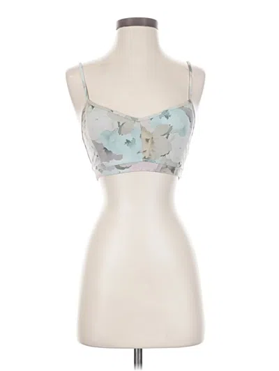 Pre-owned Live The Process Tank Top Silver Strapless Neckline Tops